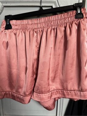 Nuuds Pink satin heart shorts